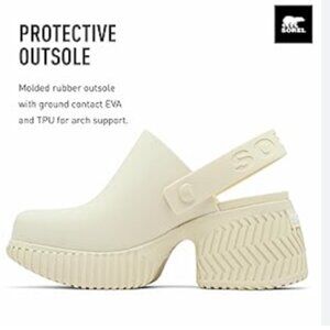 NEW Sorel Ona Streetworks Heeled Clogs in black For Women 925 5S3